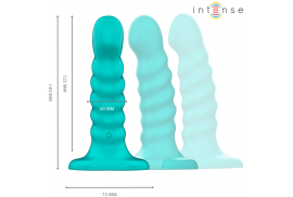 intense buffy vibrador talla s diseño en espiral 10 vibraciones azul control remoto