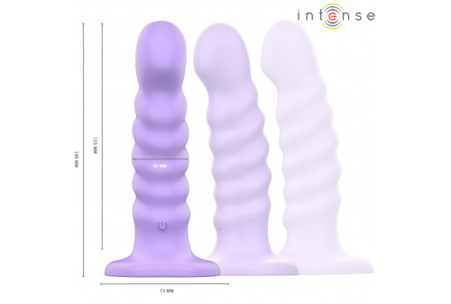 intense brenda vibrador talla m diseño en espiral 10 vibraciones morado control remoto