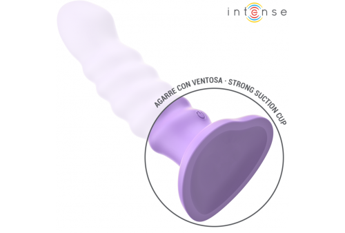 intense brenda vibrador talla m diseño en espiral 10 vibraciones morado control remoto