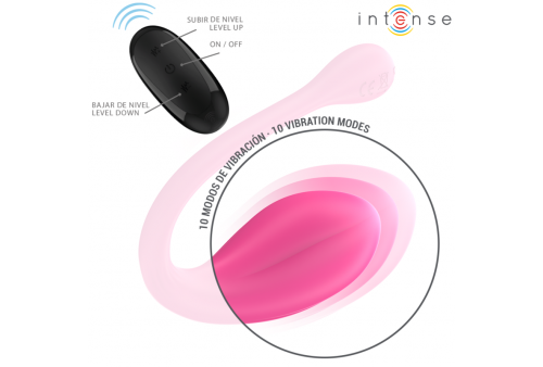 intense janice vibrador u doble estimulación 10 vibraciones rosa control remoto