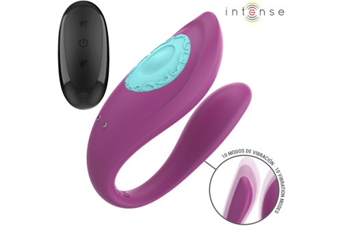 intense annie estimulador vibrador forma de u morado control remoto