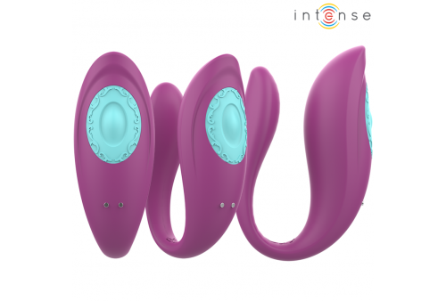 intense annie estimulador vibrador forma de u morado control remoto