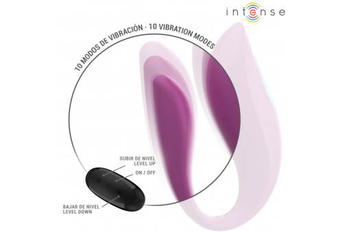 intense annie estimulador vibrador forma de u morado control remoto