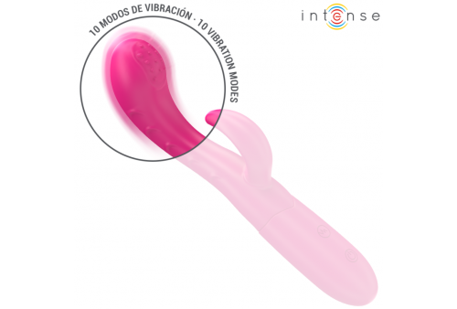 intense amara vibrador con lengua estimuladora 10 vibraciones rosa