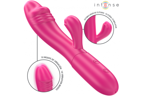 intense ivy vibrador flexible 10 vibraciones con lengua estimuladora rosa