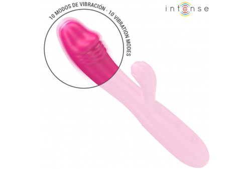 intense ivy vibrador flexible 10 vibraciones con lengua estimuladora rosa