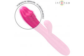 intense ivy vibrador flexible 10 vibraciones con lengua estimuladora rosa