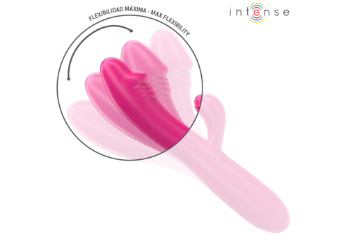 intense ivy vibrador flexible 10 vibraciones con lengua estimuladora rosa