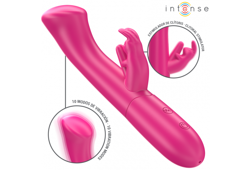 intense julieta vibrador rabbit 186 cm 10 vibraciones rosa