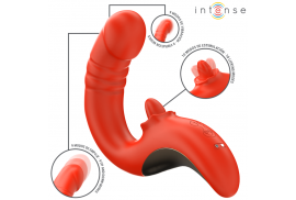 intense paulina vibrador estimulador en forma de u rojo