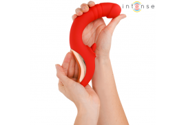 intense paulina vibrador estimulador en forma de u rojo