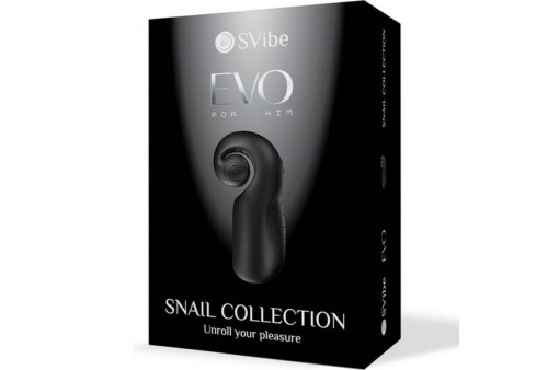 snail vibe evo for him masturbador masculino slide n roll negro